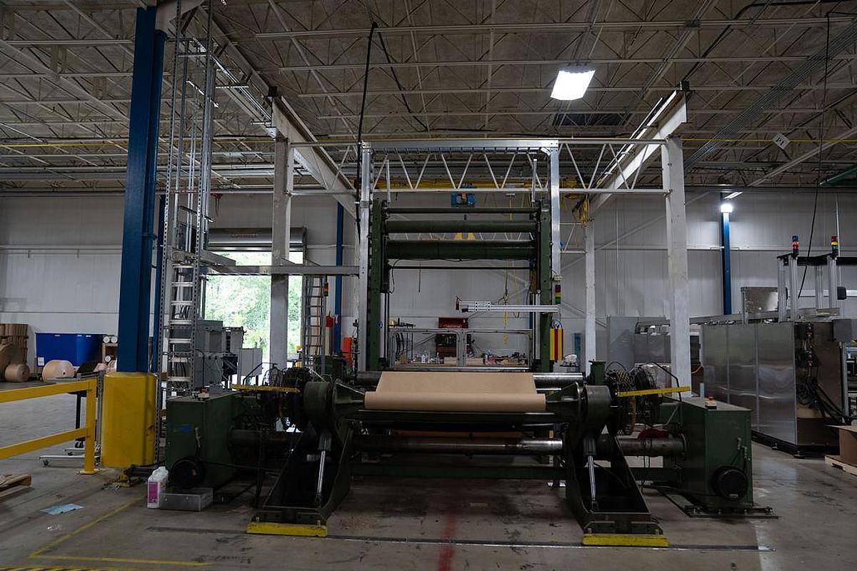 Used 72" Cameron Two Drum Slitter Rewinder Model 438 - 60" Rewind with A&F Shaftless Unwind Stand