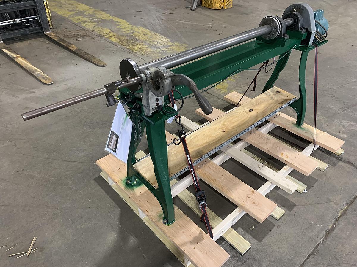 Used Dusenbery 60" Manual Core Cutter, 3" and 6" Cores