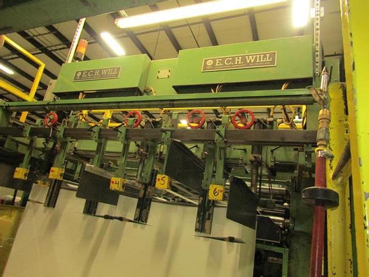 Used E.C.H. Will 76" Dual Rotary Knife Sheeter - 1992