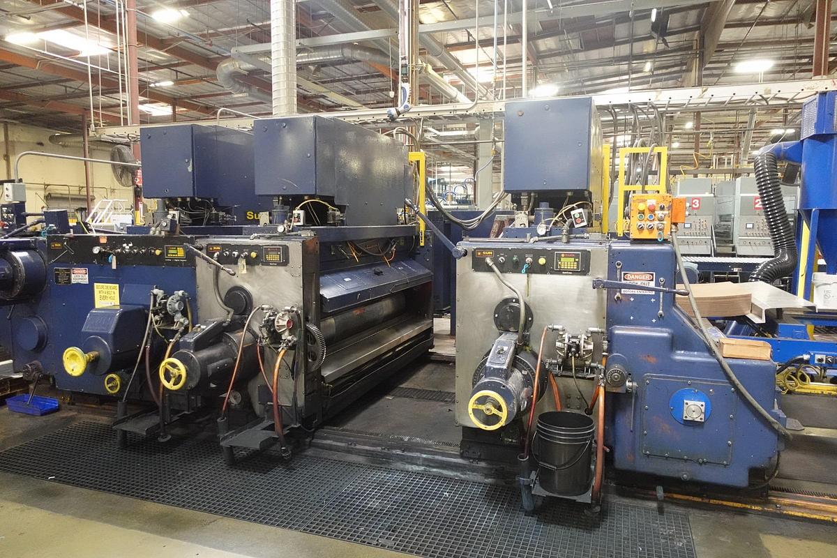 Used Ward 66" x 113" 3-Color Rotary Die Cutter with Sun Automation Retrofit