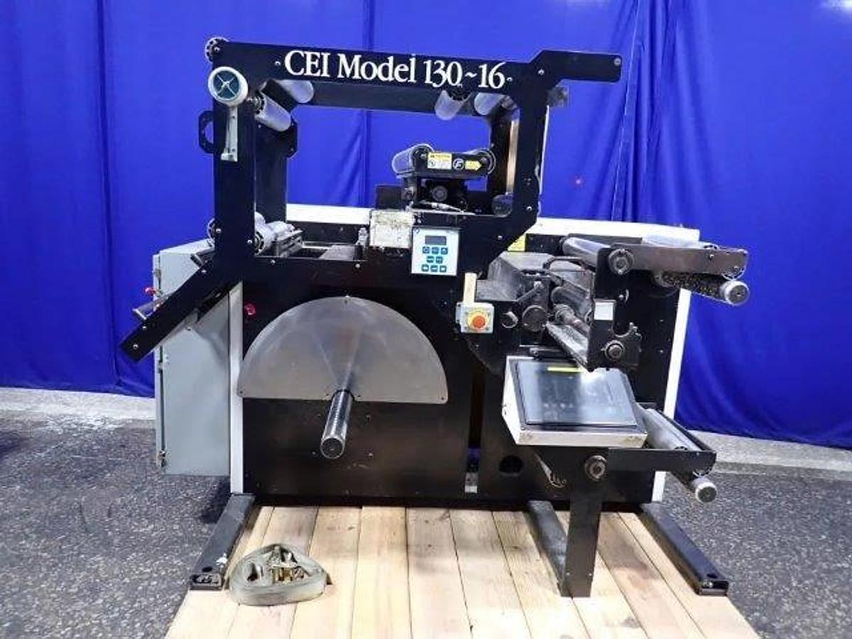Used 16" CEI Converting Equipment International Model 130-16 Duplex Slitter Rewinder