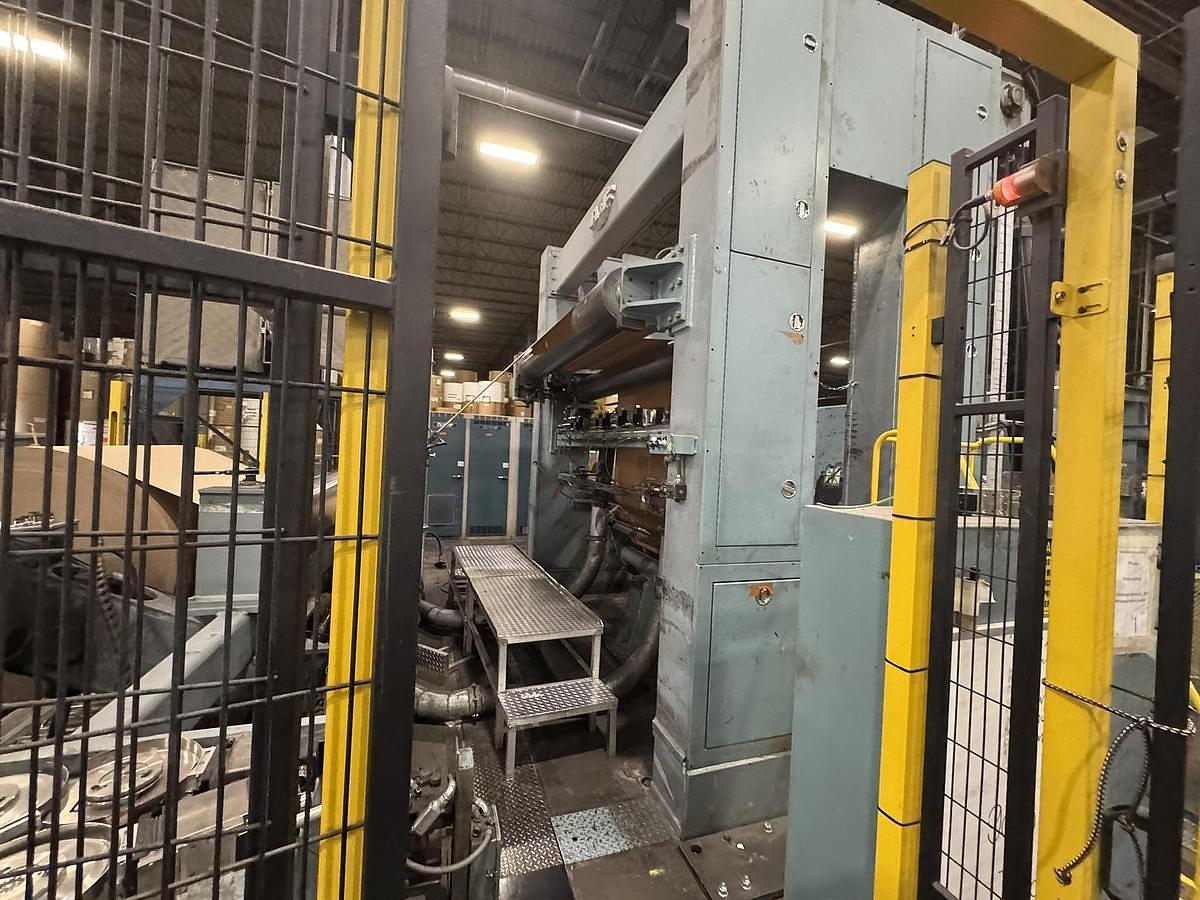 Used 95" A&F Model RDE Two Drum Slitter Rewinder - Shaftless 72" Diameter Rewind