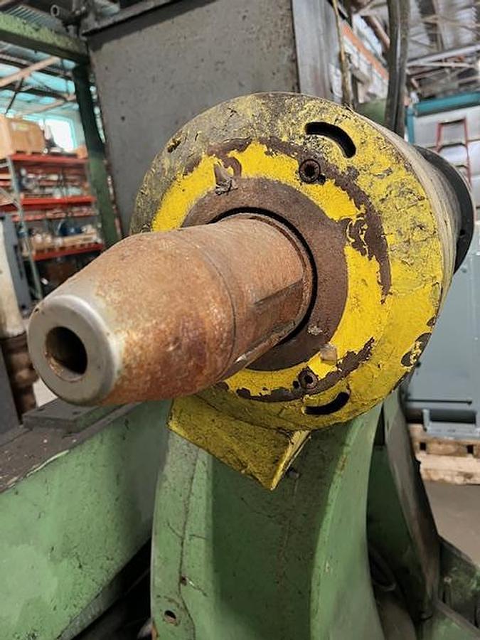 Used Marquip 112" x 60" Dia. Dual Shaftless Floor Pickup Unwind Stand