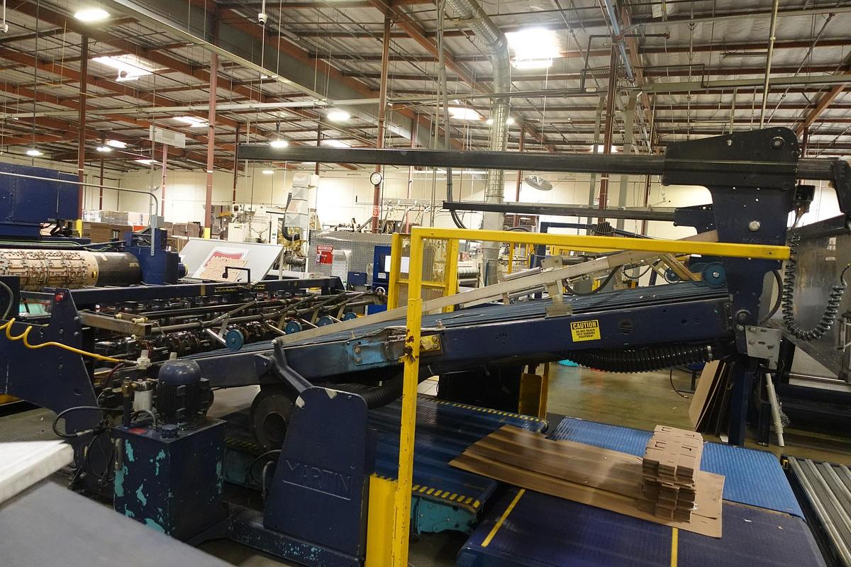 Used 2018 Geo. M. Martin BCS 108" Corrugated Box Stacker with Rebuilt Controls
