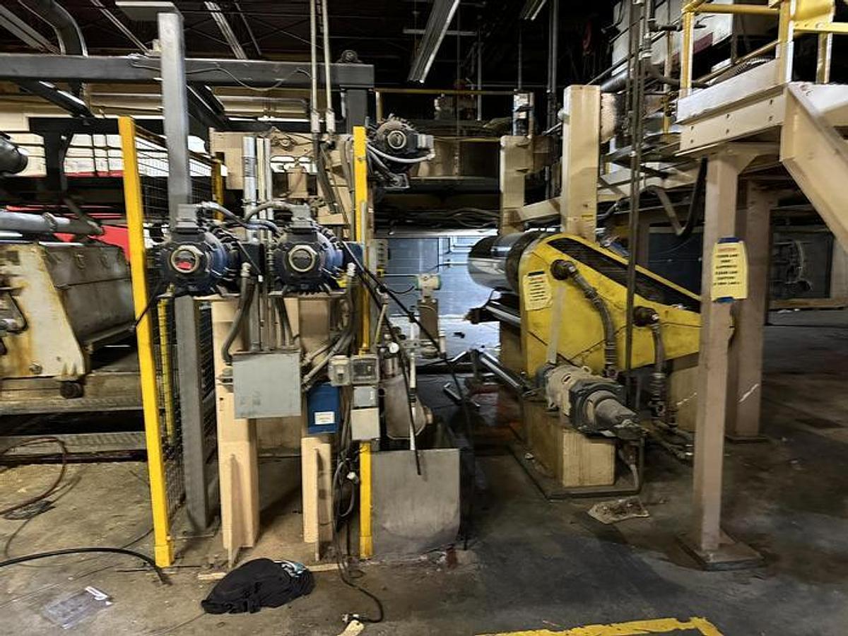 Used 63" Black Clawson Chilled Roll Station, (2) Rolls