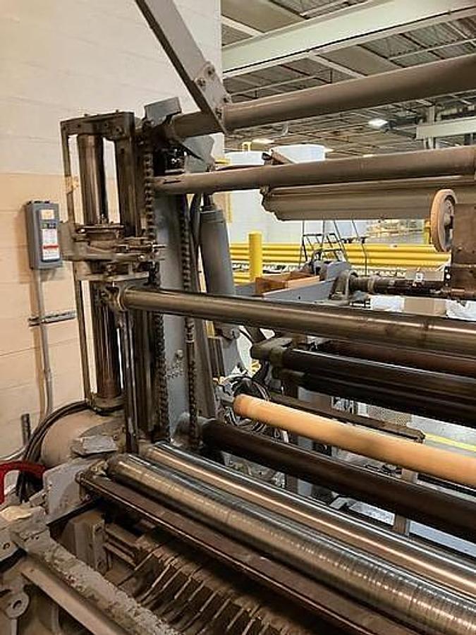 Used 43" Johnstone Two Drum Winder Score Slitting 1.5" Minimum