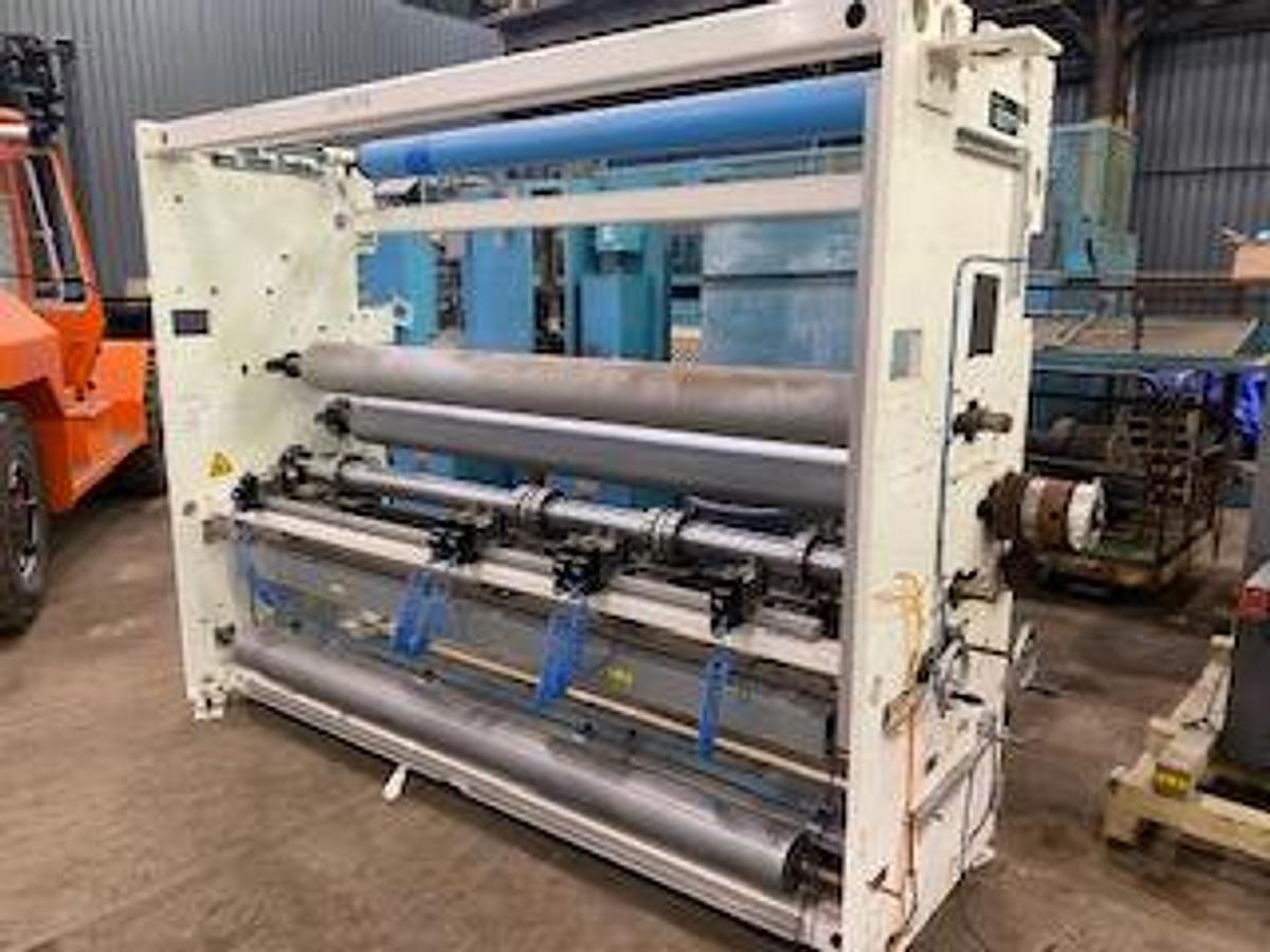 Used 92" Macro Engineering Model ME-0-2 Pull Roll & Slitting Section