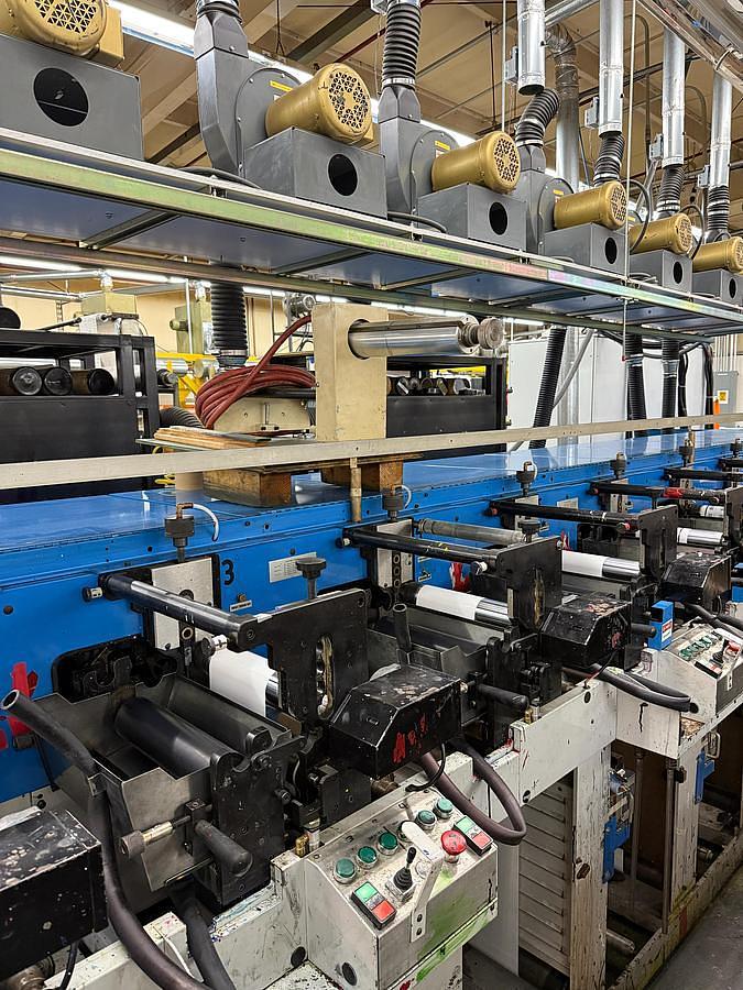 Used Rotopress 3510 10" 10 Color Flexo Press with 2 Die Stations