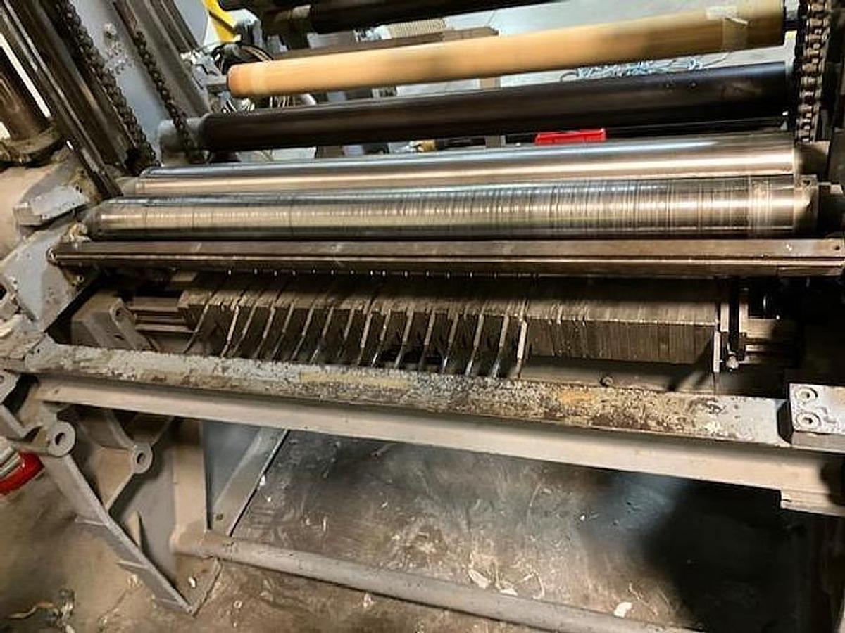Used 43" Johnstone Two Drum Winder Score Slitting 1.5" Minimum