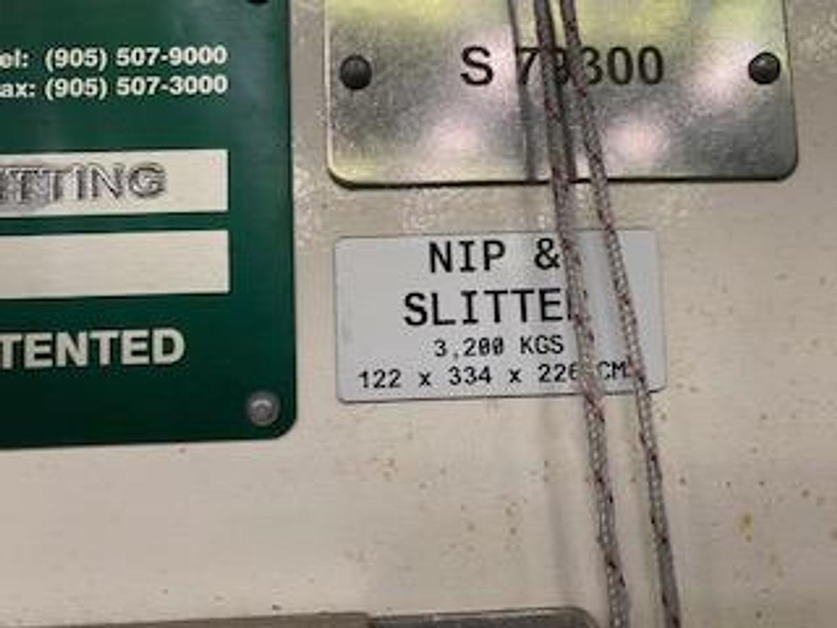 Used 92" Macro Engineering Model ME-0-2 Pull Roll & Slitting Section