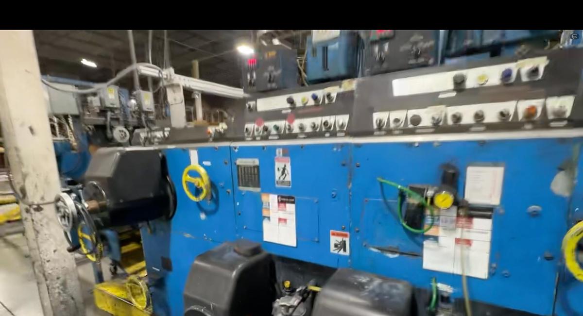 Used Staley 2-Color Rotary Die Cutter with Doctor Blade System and Vacuum Transfer 66" x 115"
