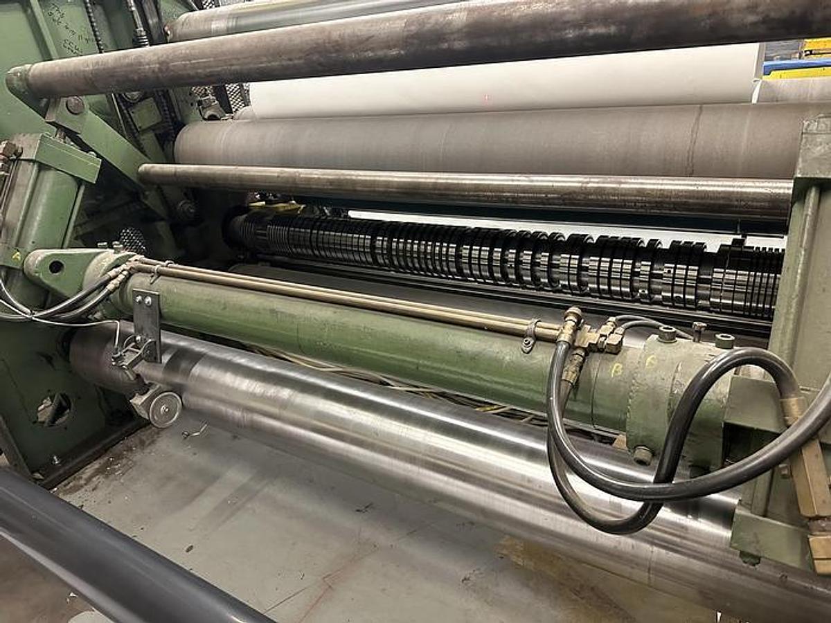 Used 72" Cameron Two Drum Slitter Rewinder Model 438 - 60" Rewind with A&F Shaftless Unwind Stand