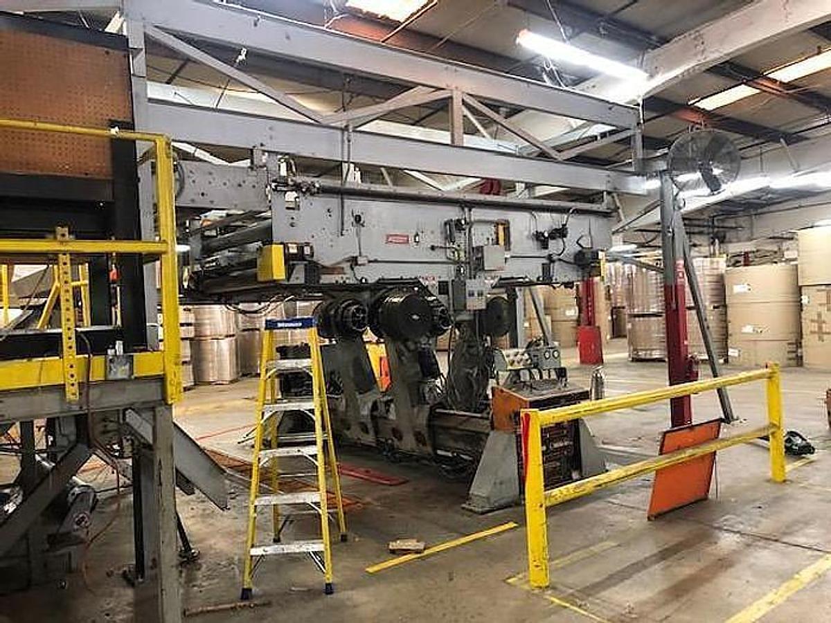 Used 72" Marquip Dual Unwind with Splicer 72" Diameters