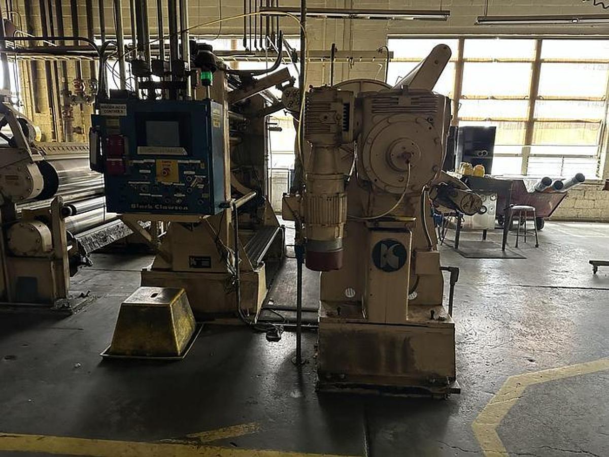 Used 65" Egan Turret Rewind with Splicer 50" Diameters