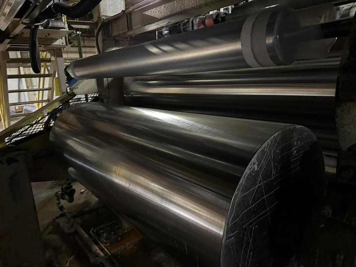 Used 63" Black Clawson Chilled Roll Station, (2) Rolls