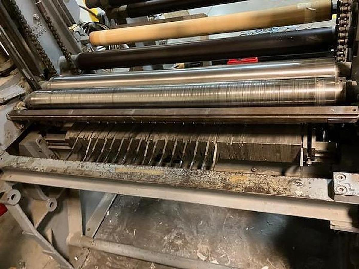 Used 43" Johnstone Two Drum Winder Score Slitting 1.5" Minimum