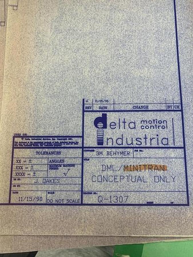 Used 16" Delta Mod-Tech Transdermal Patch Converting Machine