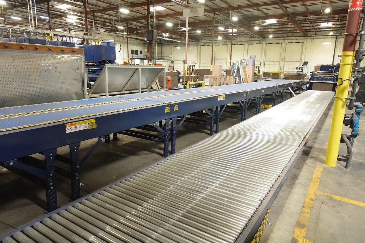 Used ACS 50' x 5' Wide Intralox Modular Belt Accumulation Conveyor
