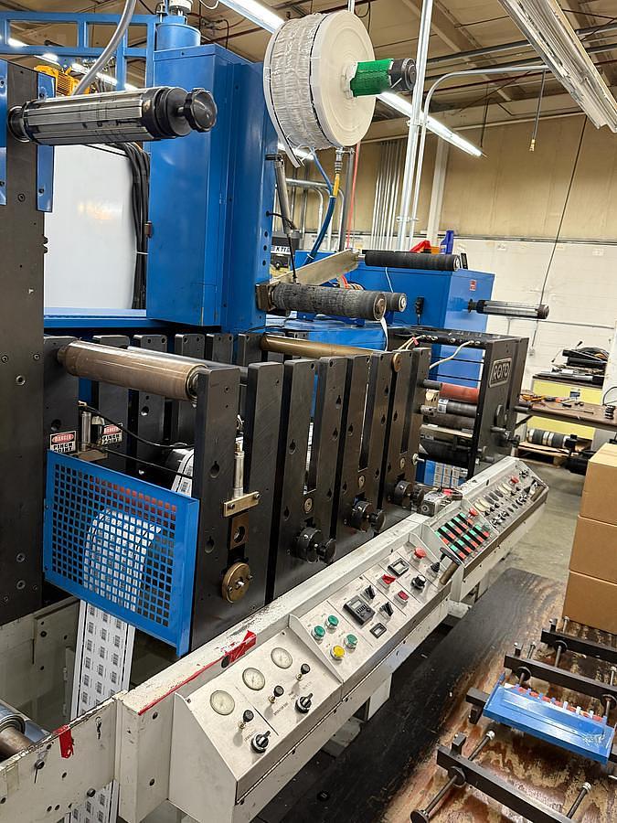 Used Rotopress 3510 10" 10 Color Flexo Press with 2 Die Stations