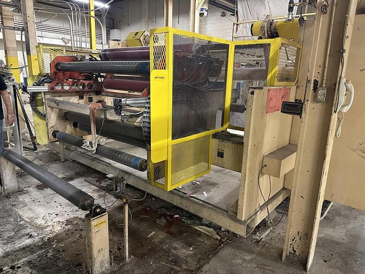Used 63" Black Clawson Turret Unwind 48" Diameters with Automatic Splicer