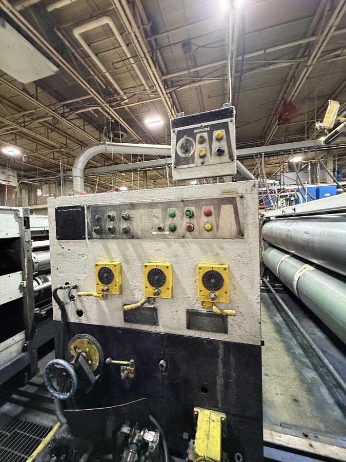 Used Koppers 66" × 113" 2-Color Flexo Rotary Die Cutter / Slotter Line with AG Stacker & Exit Conveyor