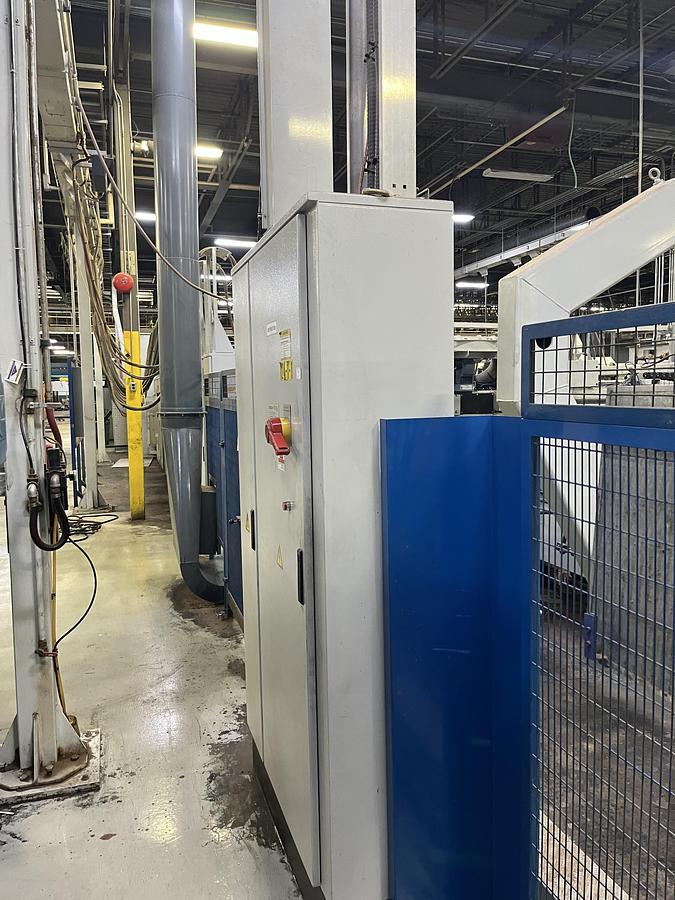 Used 2002 Martin 924 Midline 6-Color Flexo Folder Gluer with Rotary Die Cutter, TEI Prefeeder, Mosca Bundler & ASC Loadformer
