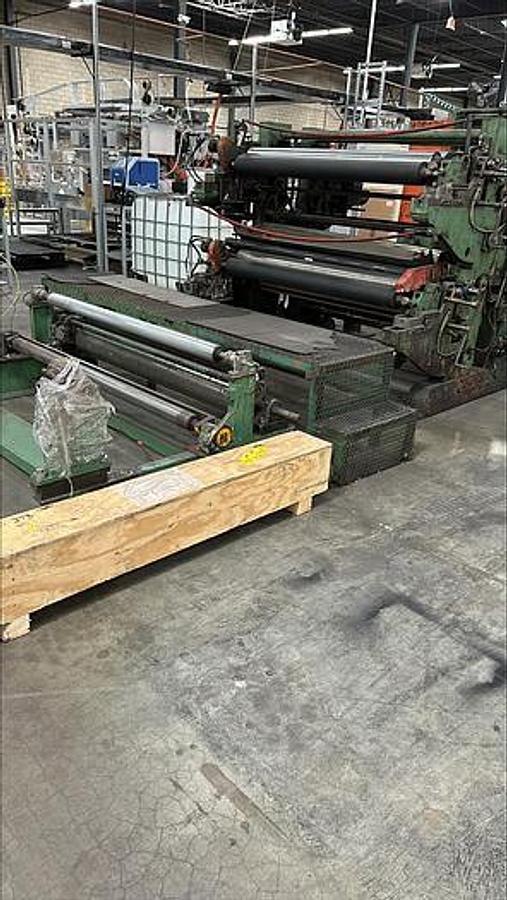 Used Dietzco 60" Sheeter with 3 Color Wolverine Printer