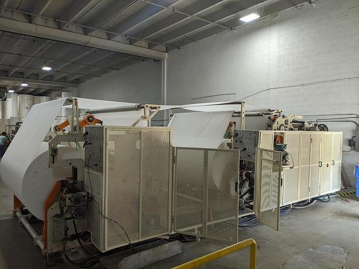 Used 91" Perini 813 Bathroom Tissue / Kitchen Towel Converting Line - 1992