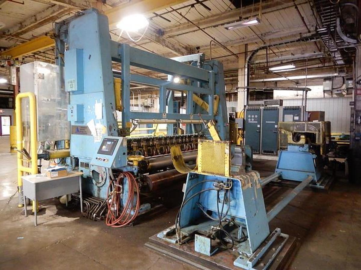 Used 130" Associated Machine Design Rebuilt Langston 304 Speedmaster Two Drum Slitter Rewinder