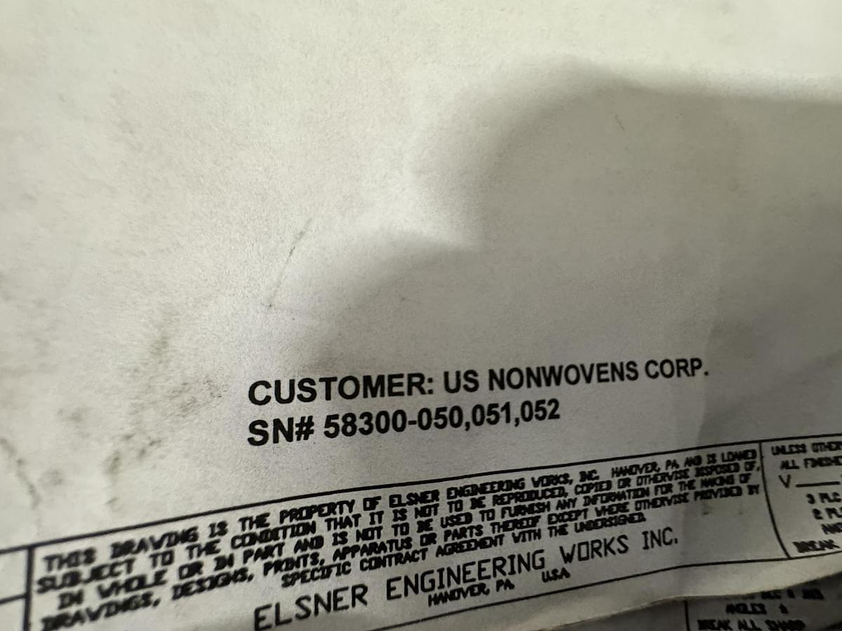 Used Elsner ENR-1000 42" Automatic Nonwoven Wipes Rewinder