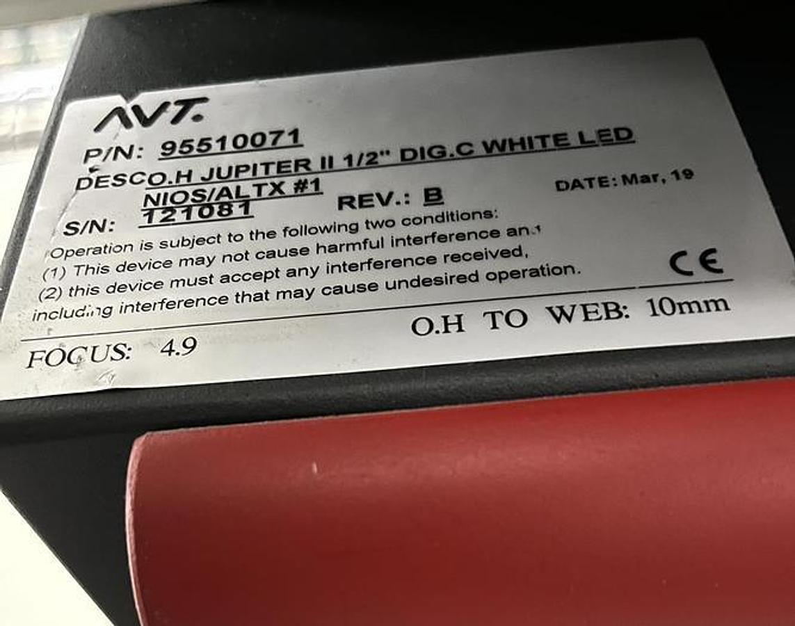 Used AVT Full Web Inspection System
