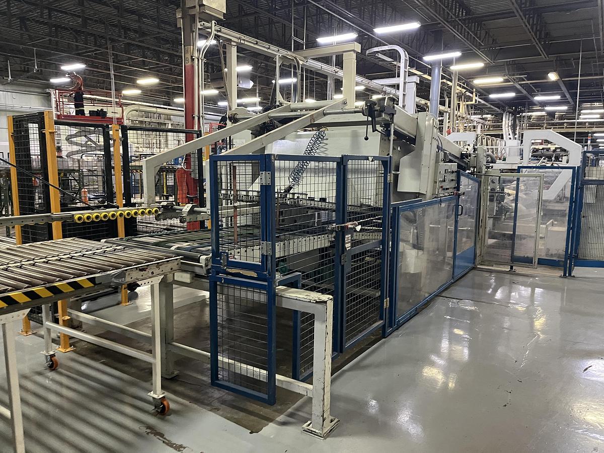 Used 2002 Martin 924 Midline 6-Color Flexo Folder Gluer with Rotary Die Cutter, TEI Prefeeder, Mosca Bundler & ASC Loadformer