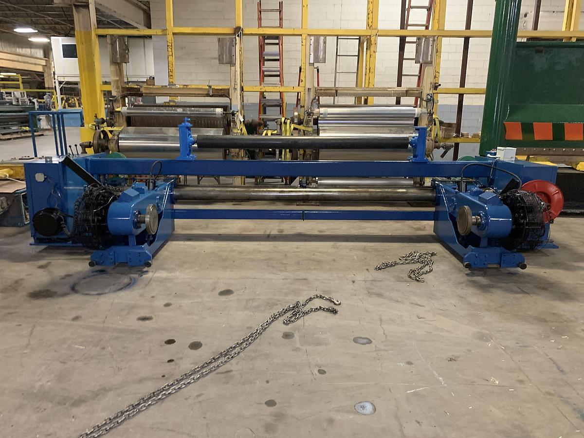 Used A&F Model RS-60 105" x 72" Diameter Shaftless Floor Pickup Unwind Stand Rebuilt 2013