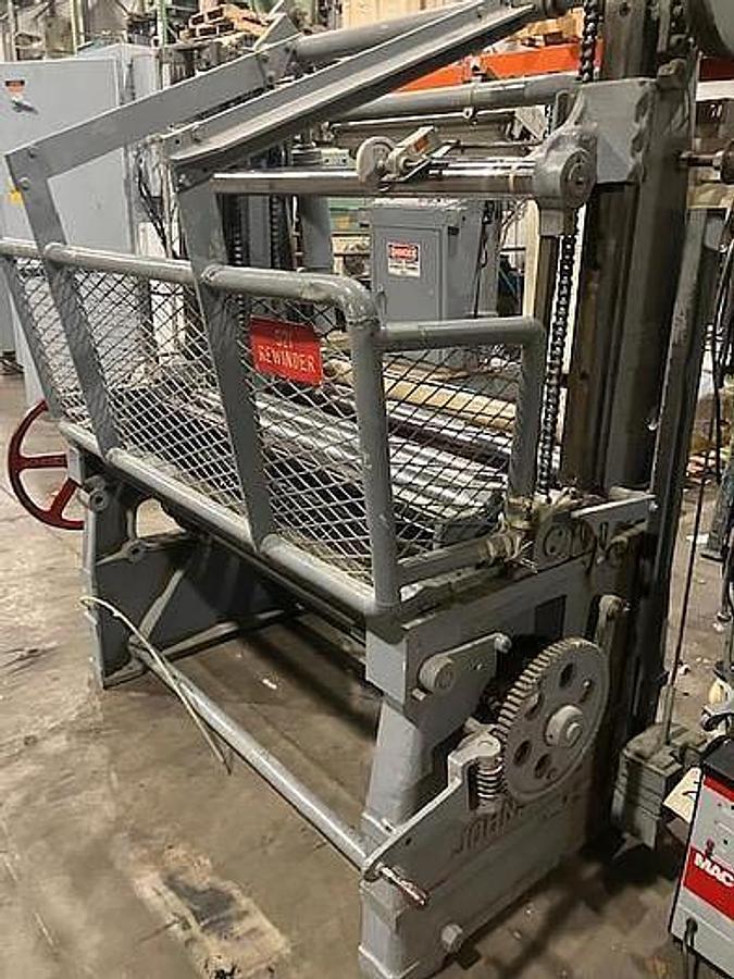 Used 43" Johnstone Two Drum Winder Score Slitting 1.5" Minimum