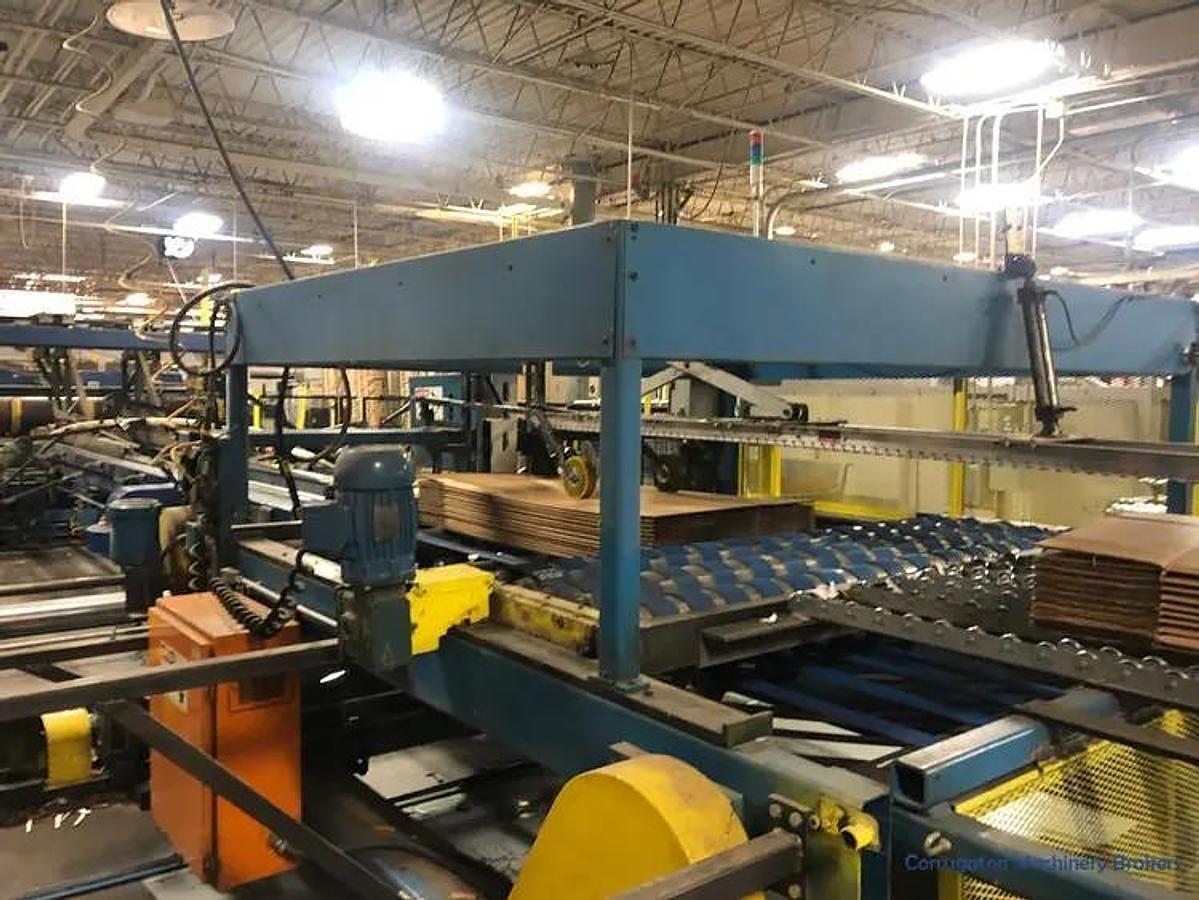Used Serenco 66" x 130" Folder Gluer with 2 Color Flexo and Inline Rotary Die-Cutter