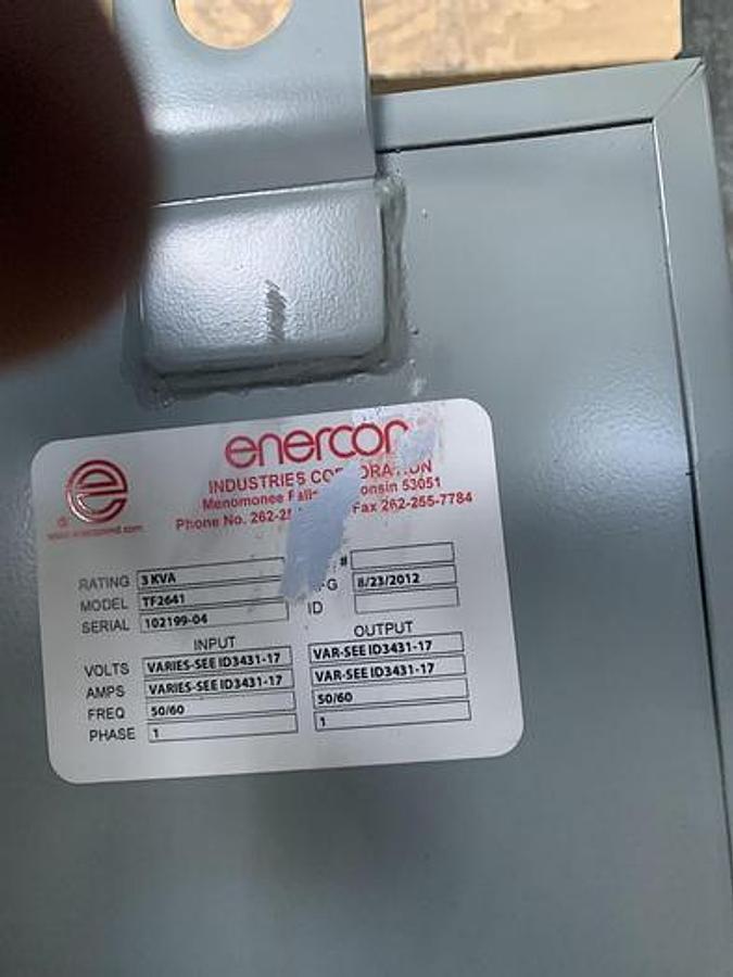 Used 6" Enercon LM5238 Corona Treater Station