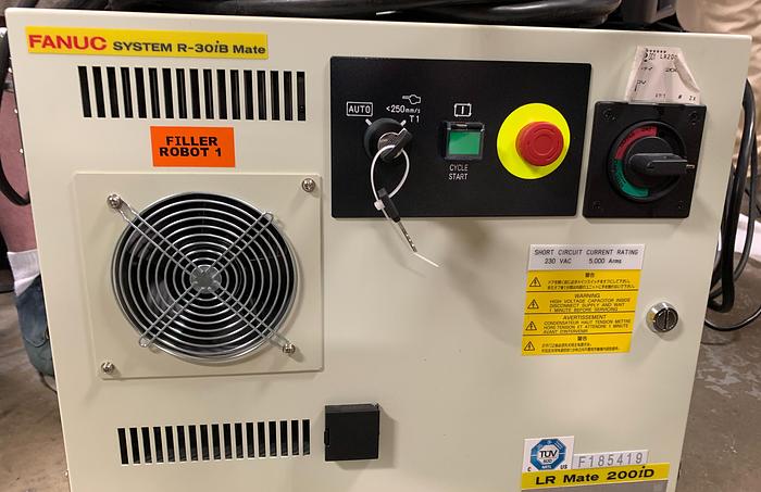 Used FANUC LR MATE 200ID/7C CLEAN ROOM 6 AXIS ROBOT WITH R30IB MATE