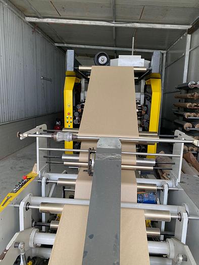 Used (visible in production) 2012 SOMTAS BAG MASTER L/INLINE  Flat & Satchel Paper Bag Making Machine with 4 col. Flexo