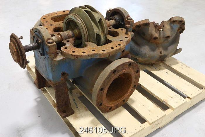Used Goulds 3405 Goulds 3405, 8X10X12, 6 Vanes, 12" Impeller Diameter, Ductile Iron Casing, Bronze Impeller, Packing, Impeller Is Split, Staggered And Skewed. #24610