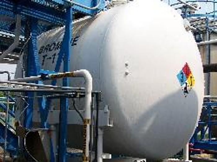 Used Pfaudler 4000 gallon horizontal #5014 glass lined chemstor tank