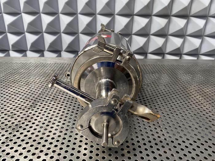 Used Stainless Steel 11" L x 4" Sanitary Fitting Tank w/ 9" Coiled Immersion Element