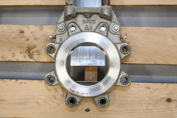 Used Wey 4" VL040079 Air Operated Knife Gate Valve #44104