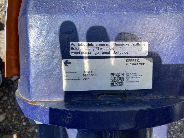 Used Used Seepex Model BTE-10-12 progressive cavity pump