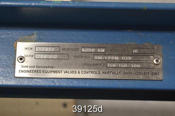 Unused Clarkson 8" Air Operated Knife Gate Valve, KGD8-RM #39125