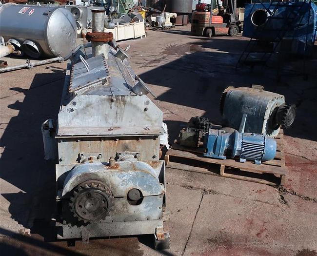 Used 12" x 164" UNICO HOLLOW FLIGHT TWIN SCREW AUGER DRYER - S/S