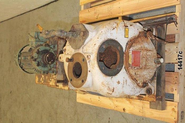 Used Gorman Rupp T3A3-B Trash Pump, 3x3, 8.75" Impeller, With Base And Motor #14417