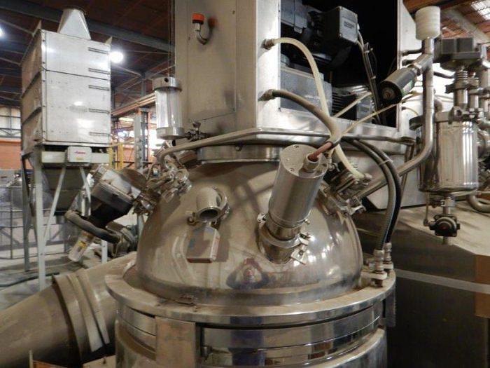 Used 40 GALLON (150 LITER) OLSA VACUUM HOMOGENIZER MIXER - 316L S/S - JACKETED