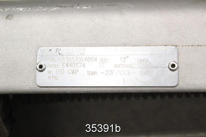 Used Fabri F440574 12" Hand Operated Knife Gate Valve #35391