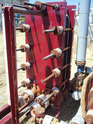 Used Heat Exchanger, Plate, 62 SF, Graphite, Alfa Laval, #S737130