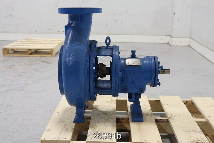 Used Goulds 3196 Pump, 3196, 4X6X10, 8-1/2" Diameter Impeller, Stainless Steel Casing, Stainless Steel Impeller, Stainless Steel Stuffing Box, Packing, With Mt Power End #26391